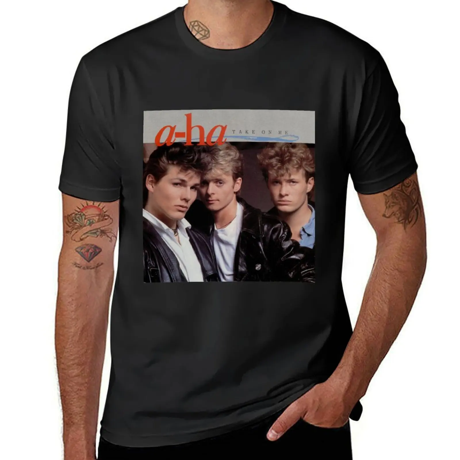 

A-ha take on me T-Shirt plus size tops vintage aesthetic clothes black t-shirts for men