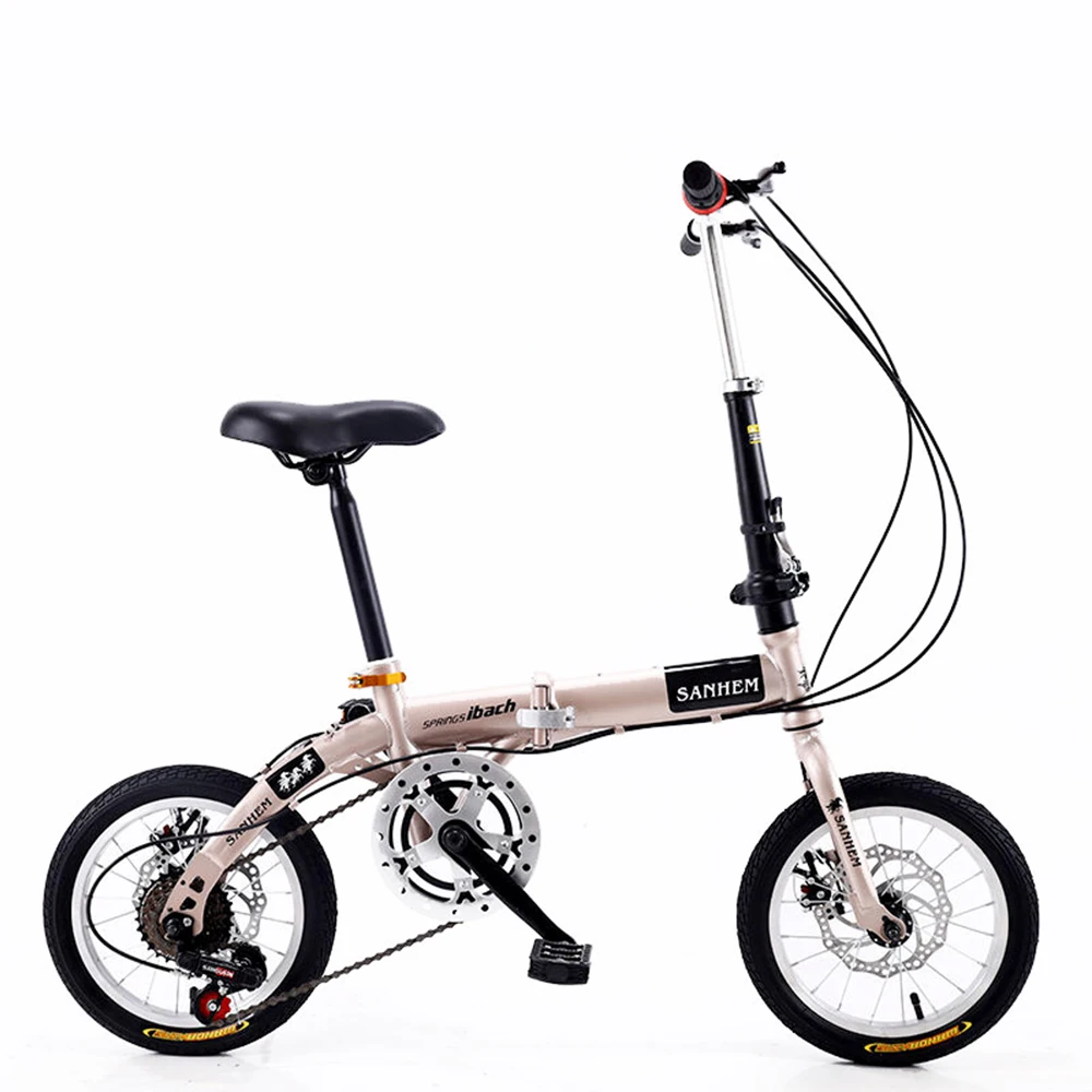 14InchFoldingBicycleVariableSpeedDiscBrakeBikeChildrensand