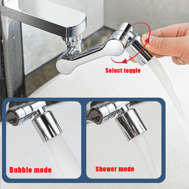 Rotating Faucet Extender,faucet Extender Multifunctional 1080° Swivel Extension Robotic Arm Sink Aerator for Kitchen/Bathroom 3