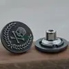 Free shipping 20pcs/lot Metal alloy button jeans button skull button ghost head I-buckle round gray metal 20mm 2