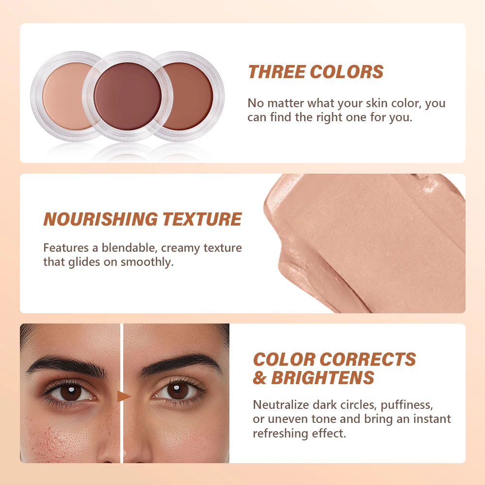 Hydrating Eye Brightening Concealer&Contour Cream-Full Coverage Long Lasting Correcting Eye Concealer For A Perfect Look Makeup_voghion.com