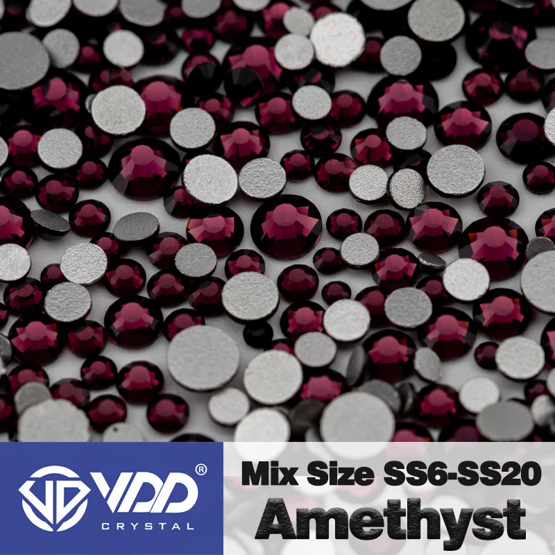 VDD Großhandel Mix Größe SS6-SS20 Hochwertige Glas Strass Kristall Flatback Glitter Steine Nail Art DIY Handwerk Dekorationen – Detail 31