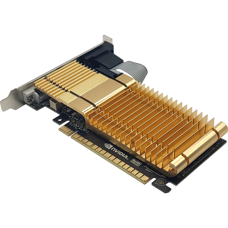 Asl-nvidia Placa Gráfica Geforce gt 710 2gb Gddr3 64bit Pci Express 2.0 Placa de Vídeo para Computador pc Compatível com Hdmi Dvi Vga