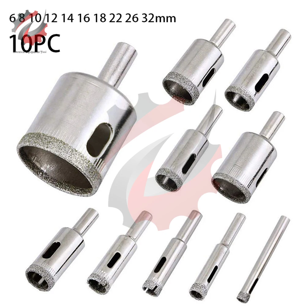 10PCS632MMHighPrecisionHoleOpenerSetHighcarbonSteelDrilling