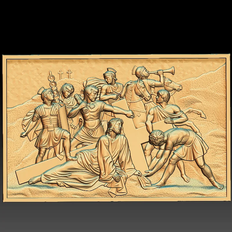 15pcs 3D STL Model Jesus for CNC Router 3D Printer Artcam Aspire Bas Relief (Religion)Crucifixion of Jesus