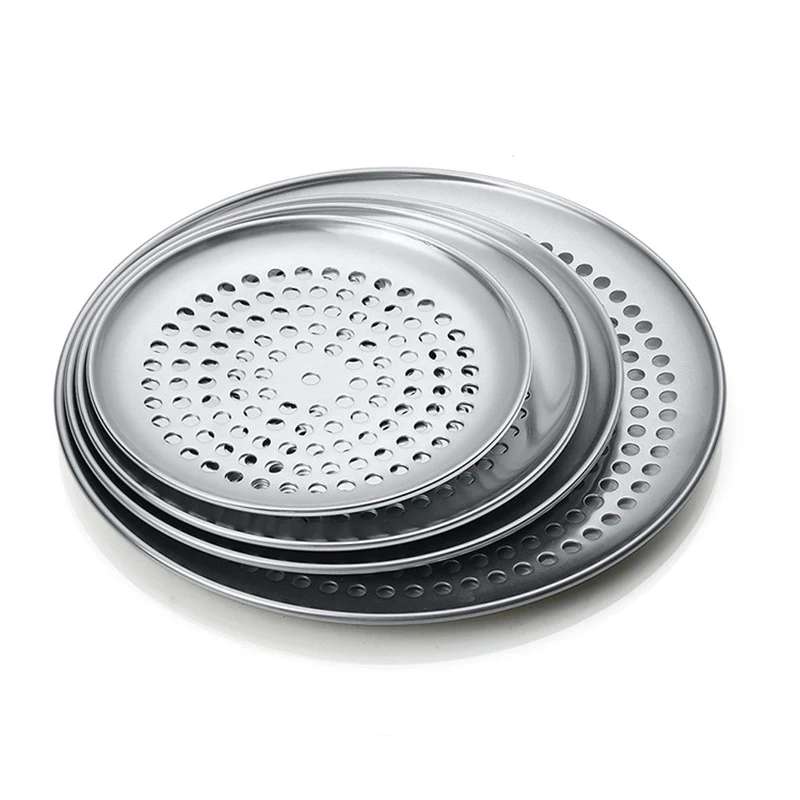 Non-Stick Pizza Pan Bakeware Aluminium alloy Pizza Plate Round Deep Dish Pan Tray Mold Mould Baking Tools