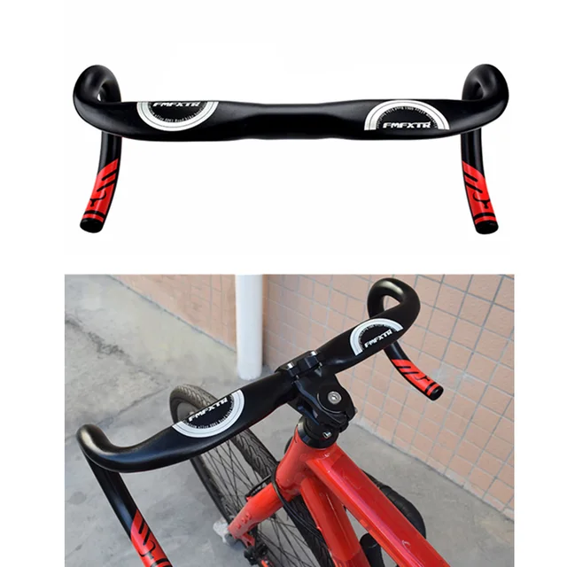 Mountain Bike Handlebar Aluminum Drop Bars Road Bike Handlebar Reduce  Resistance Bent Bar