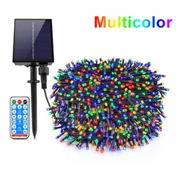 Enhanced Solar - Powered LED Lawn String Lights - 8 Lighting Modes - 100M LED (Multicolor)