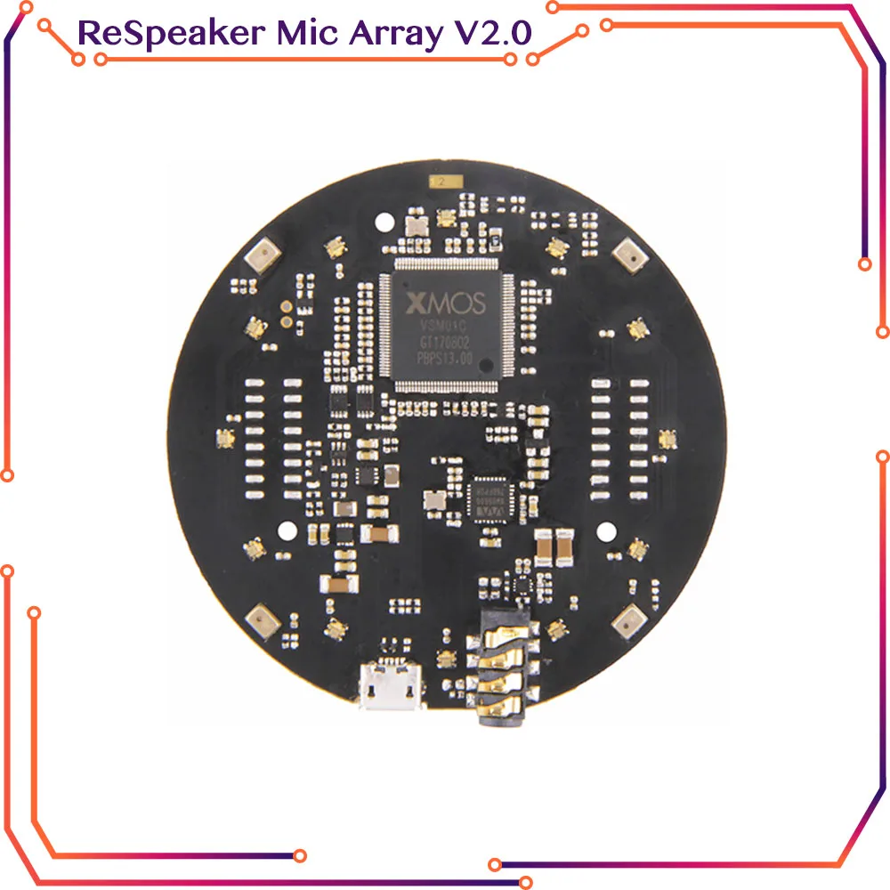 

Raspberry pi 4 B ReSpeaker Mic Array V2.0 /USB Mic Array microphone array AI intelligent voice recognition development board