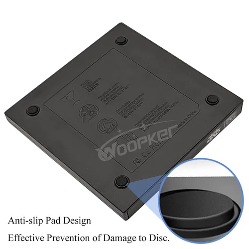 Woopker-외장 DVD 플레이어 VCD CD Mp3 리더 USB 2.0, 휴대용 초박형 DVD 드라이브 Rom PC 노트북 데스크탑 5