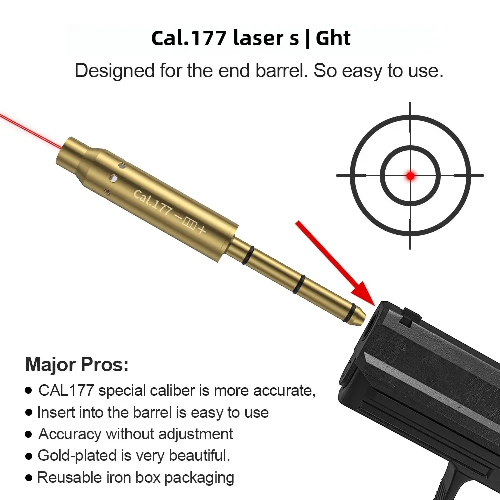 Red Laser Boresighter Cartridge Dot Sight For Pistol Rifle Scope Hunting Accessory Training Shoot Sight