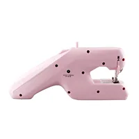 Sewing Machine Household Mini Handheld Portable Electric Two-wire Sewing Machine Pink White 2
