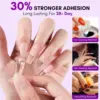 Makartt Solid Nail Glue Gel 15ml with Remover 60ml, Nail Glue Kit for Press on Tips Acrylic Gel X Nails 4