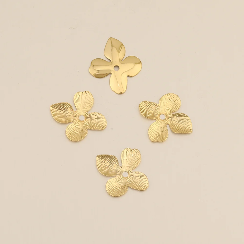 Cordial Design 17*18MM 50Pcs Jewelry Accessories/Genuine Gold Plating/Jewelry Findings & Components/Flowers Plates/DIY Hand Made 7 Cordial Design 17*18MM 50Pcs Jewelry Accessories/Genuine Gold Plating/Jewelry Findings & Components/Flowers Plates/DIY Hand Made - cordial