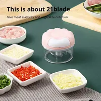 1pc Blue/Pink Manual Garlic Masher Hand Pull Kitchen Household Type Garlic Blender Braised Minced Garlic Kitchen Gadgets 3