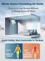 Déflecteur de vent réglable et extensible sans perçage pour climatiseur, anti-courant direct, avec protection anti-poussière pour climatiseur domestique 4