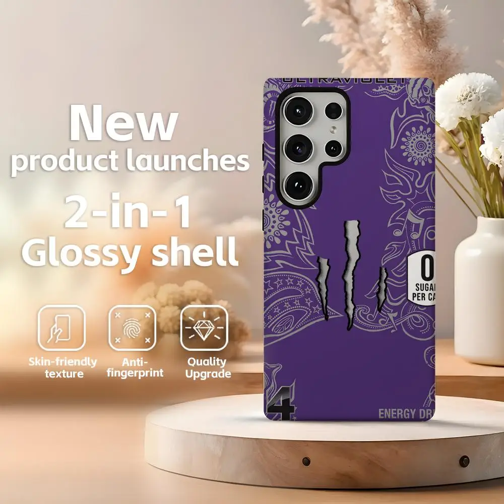 M-MonsterES Fashion Design Phone Case - Energy Drink 2-in-1 Glossy Shell