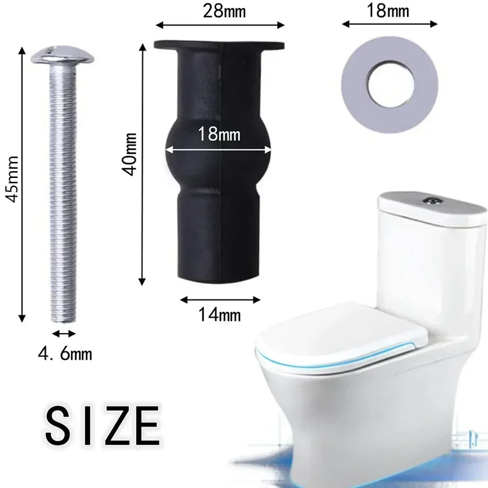 Expansion Screw Toilet Seat Top Fix Seat Hinge Expansion Screw Hinge Fixings Replacement Toilet Screws 2pcs