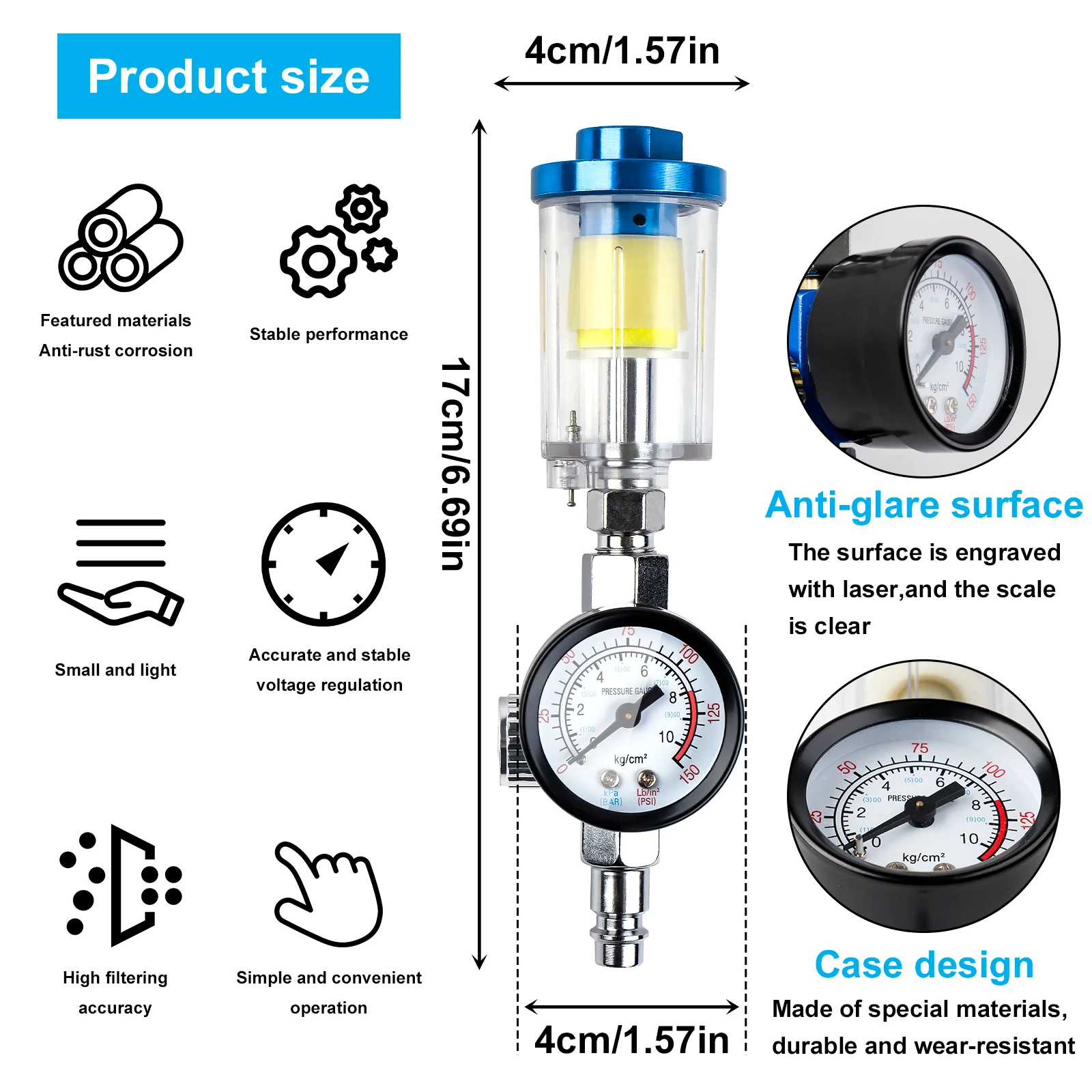 1.4/1.7/2.0/2.5mm HVLP Professional  Spray Gun Nozzle Gravity Airbrush For Car Painting Home Portable Pneumatic Tools 4