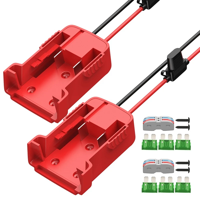 

For Milwaukee M18 Battery Adapter Converter 18V Battery Adapter DIY Kit 12 AWG Wire With Fuse And Connector
