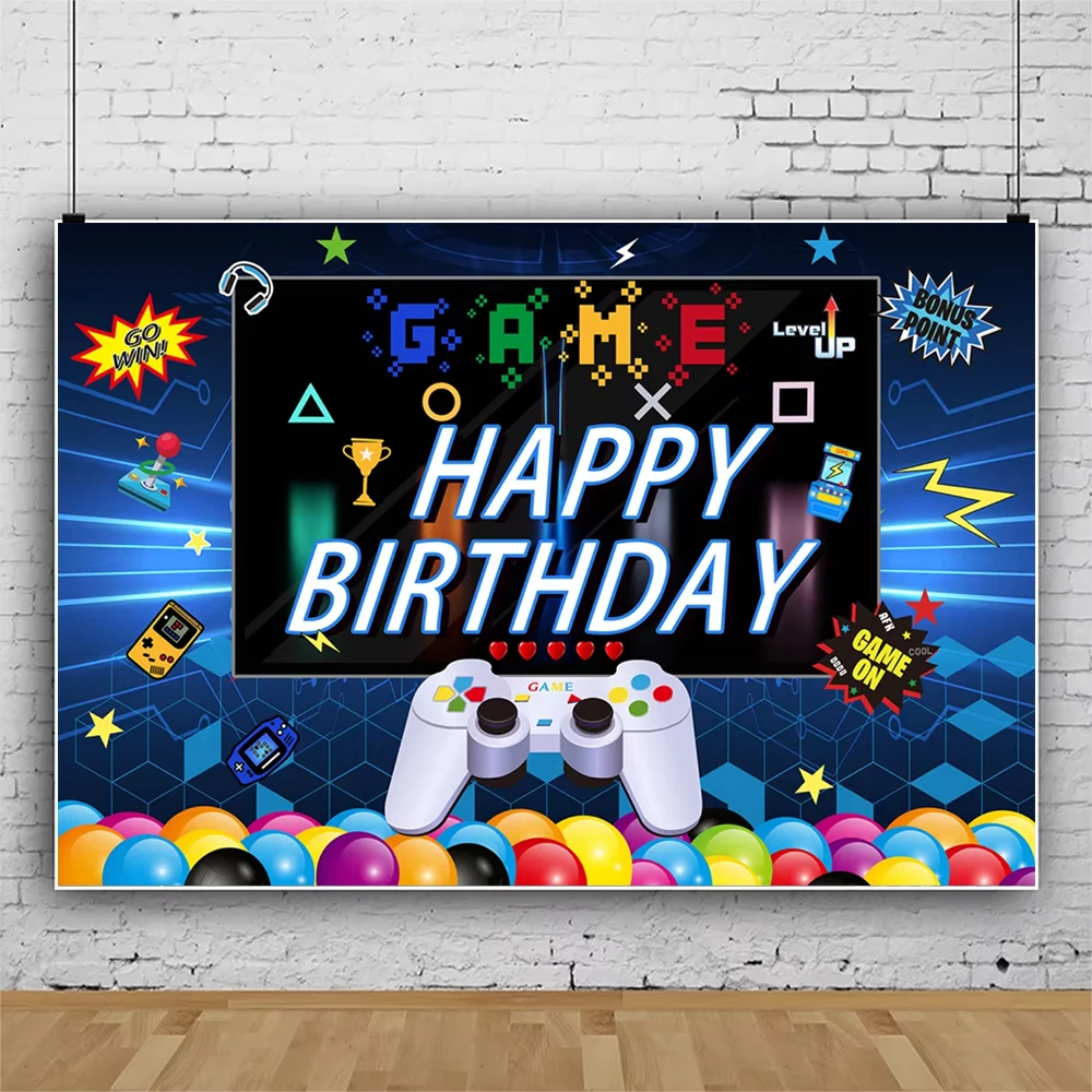 Rotes Gaming-Geburtstagsbanner – Videospiel-Motto-Partydekoration Für Jungen & Mädchen