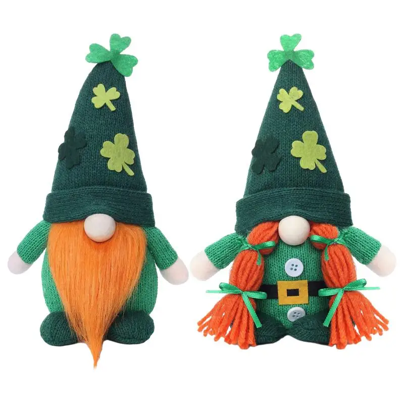 

St Patrick's Day Decoration Doll Green Plush Gnome Faceless Doll Day Party Decor Saint Patrick Ornaments Irish for Gifts Home