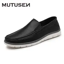 Leather Men Casual Shoes Slip-on Luxury Loafers Men Low Top Moccasins Flat Shoes Luxury High Quality Designer Shoes