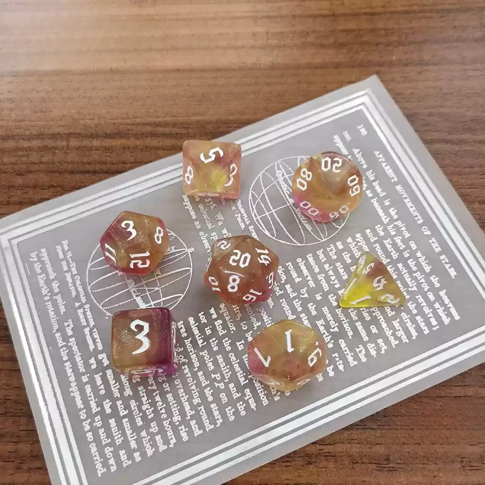 DND Dice 7pcs/lot Mixing Colors Multi-sided Dice Set for Role Playing Board Games Table Games DND RPG TRPG Polyhedral