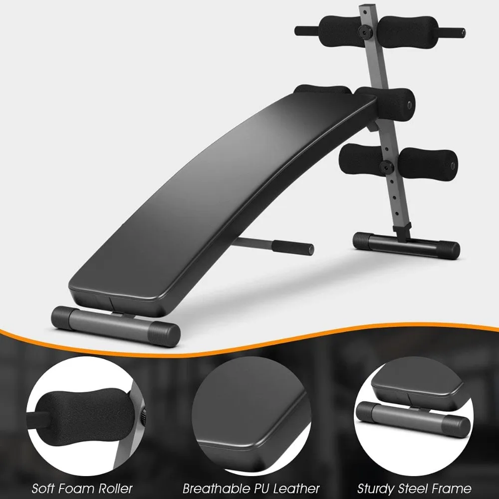 Sit up Bench Adjustable Strength Training Bench Full Body Utility Workout Equipment Home Gym Foldable Slant Board