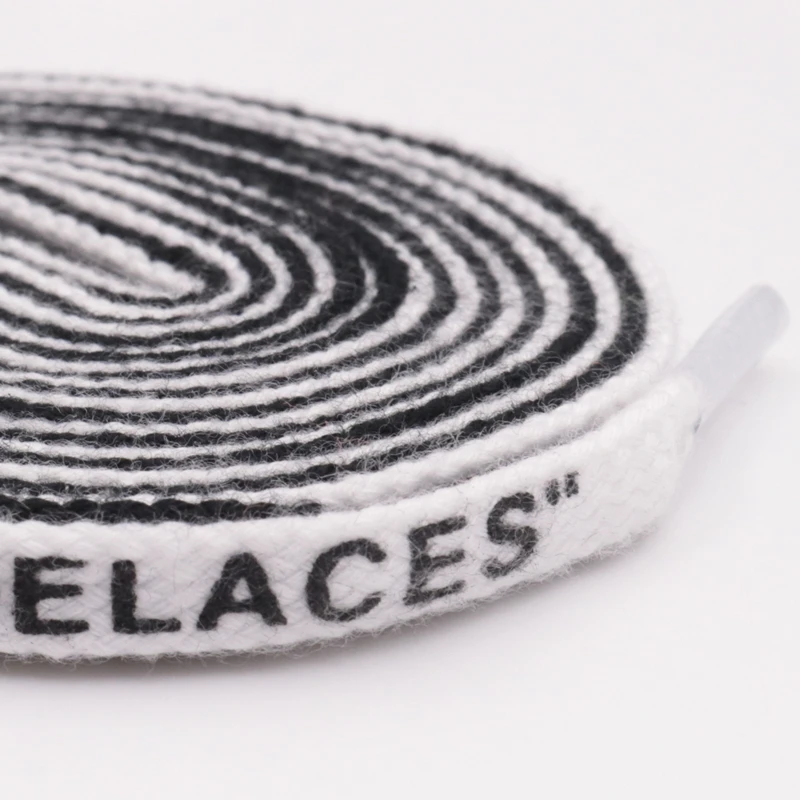 Weiou 8MM Foot Wearing Accessory Athletic Air String Wellace Quality Wholesale Skinny Font Printed Polyester Cotton Sneaker Rope