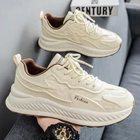 Low-Top Sporty Casual Men's Shoes Versatile Trendy Flats Comfortable Leather Warm Wool Lined Tennis Playing Flat Footwear
