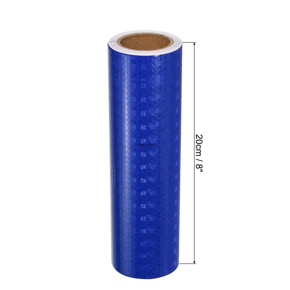 2.5cm/5cm/10cm/20cm*5M Waterproof Reflective Tape Blue Adhesive High Visibility Warning Safety Reflector Conspicuous Car Sticker 4