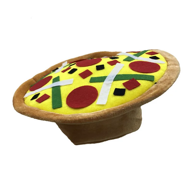 Pizza Hoed - Italiaanse pizza hoed nieuwigheid voedsel hoed - perfect voor carnaval evenementen grappig kostuum partij accessoire - pak van 12