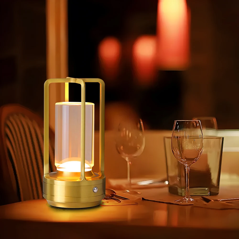 2000mAh Crystal Desk Lamp Bedside Table Lamp LED Rechargeable Read Light Atmosphere Night Light Decorative New Year Gift