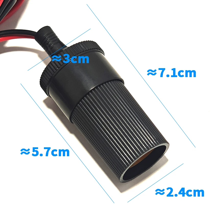 5M 12V 10A 자동차 시가 라이터 소켓 연장 코드 케이블 남성 플러그-여성 소켓 어댑터(긴 와이어 2M 포함)