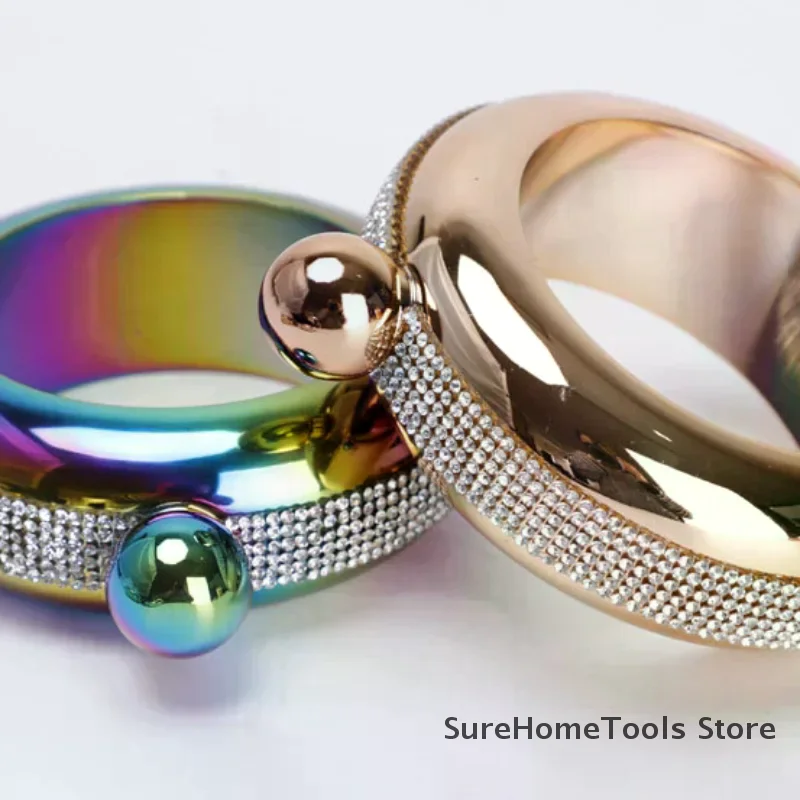 1Pc 3.5OZ Drinkware Accessories for Whiskey Vodka Alcohol Round Chic Hip Flask Bracelet Elegant Wine Bottle Bangle Hip Flask