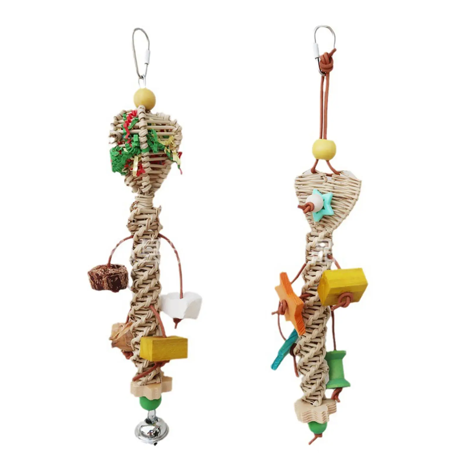 

Bird Chewing Toy Chew Rattan Chewing Toy Training Pet Toy Large Parrot Toys for Parakeets Macaws Cockatoos Budgies Lovebird