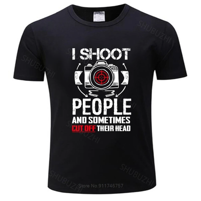 

Футболка мужская летняя унисекс, топ с надписью I Shoot People и иногда с отрезанием головы фотографа, модная рубашка