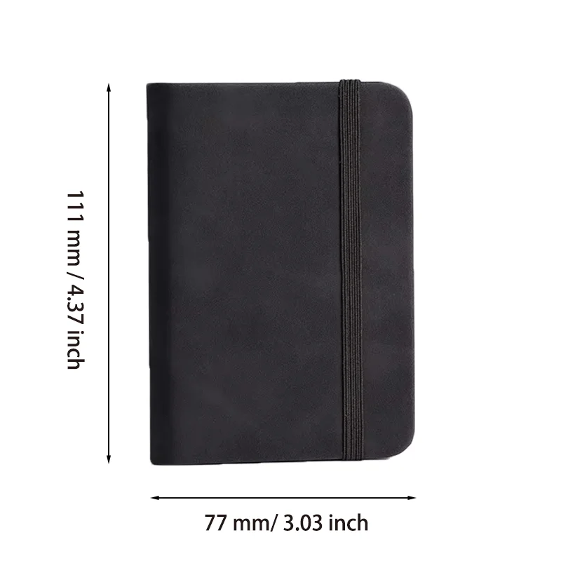 A7 Leather Pocket Notebook 1PCS 100Sheets Portable Mini Notepad School Office Supplies For Business Meetings