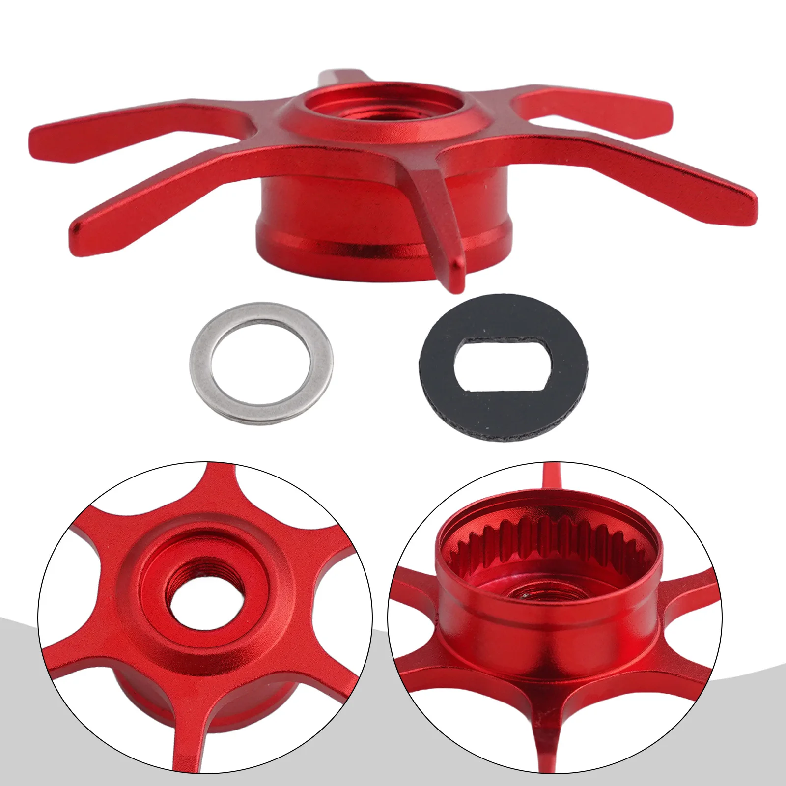 Modifizierte Aluminium-Sternbremse für Abu Max Serie B3B4P3P4P5 Wassertropfenrad Sechs-Stern-Bremse Angelrollen-Zubehör – Detail 6