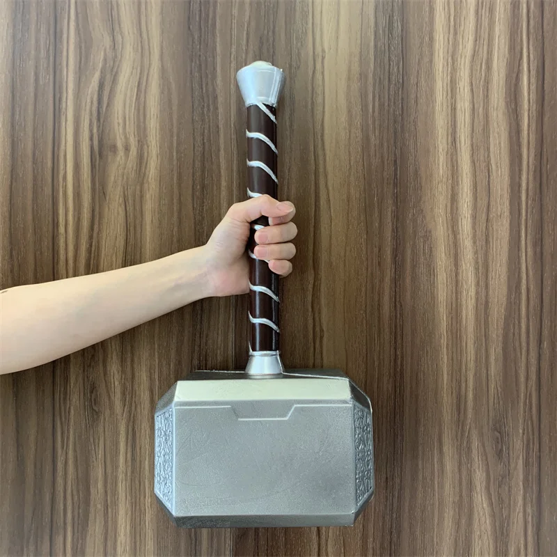 1:1 Thunder Hammer Cosplay Weapons Collectible Model Toys Superhero Props Accessories Halloween Decor Gift Toy Safe Rubber 5