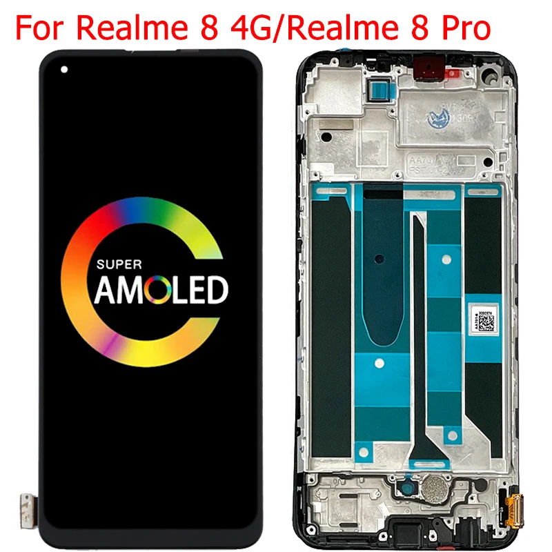 Display LCD Per Realme 8 Pro RMX3081 E Realme 8 4G RMX3085 | Schermo Sostituzione Completo Con Strumenti - Foto 5