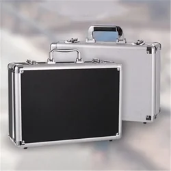 30x17x8cm Aluminum Tool Box Portable Instrument Box Storage Case with Sponge Lining Handheld Impact Resistant Tool Case