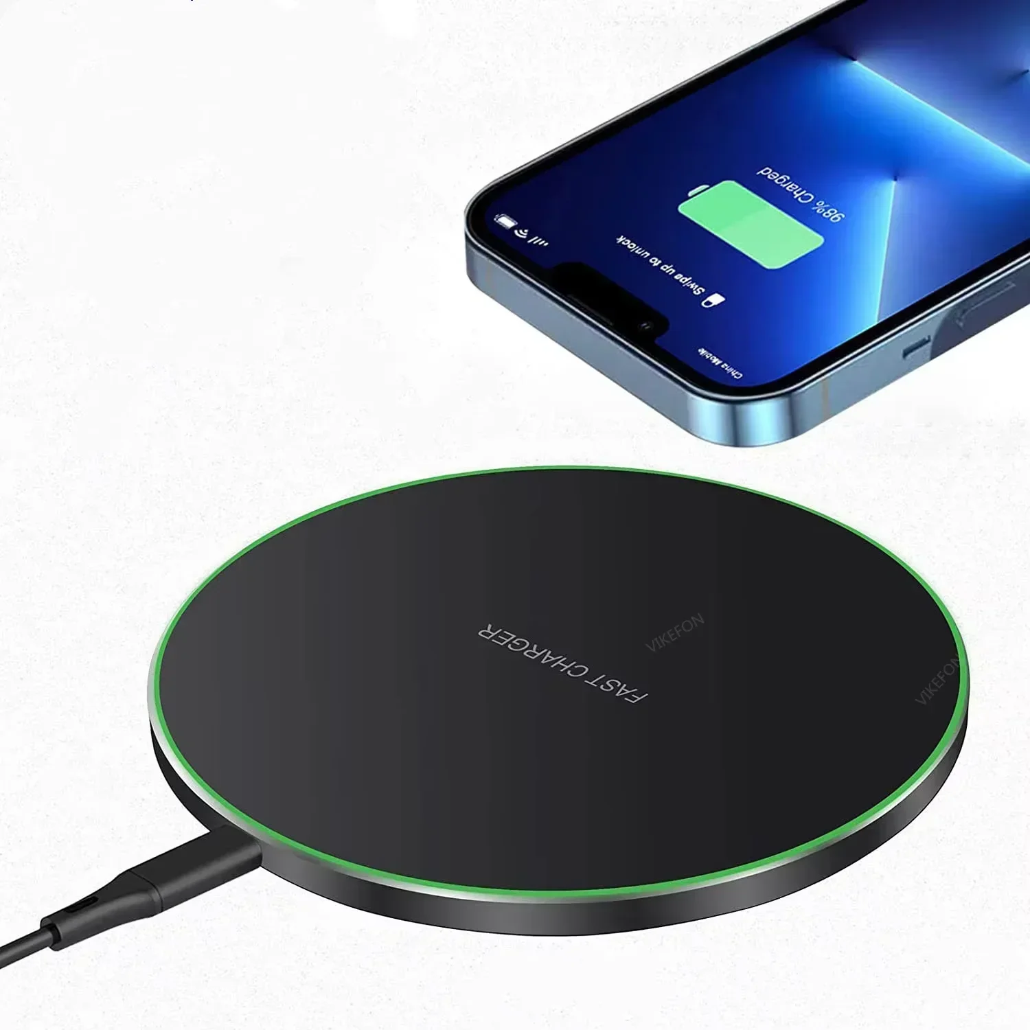 2026 Wireless Charger For iPhone Pro Max Induction Fast Charging Pad Dock Station For Samsung S24 S25 Xiaomi Huawei