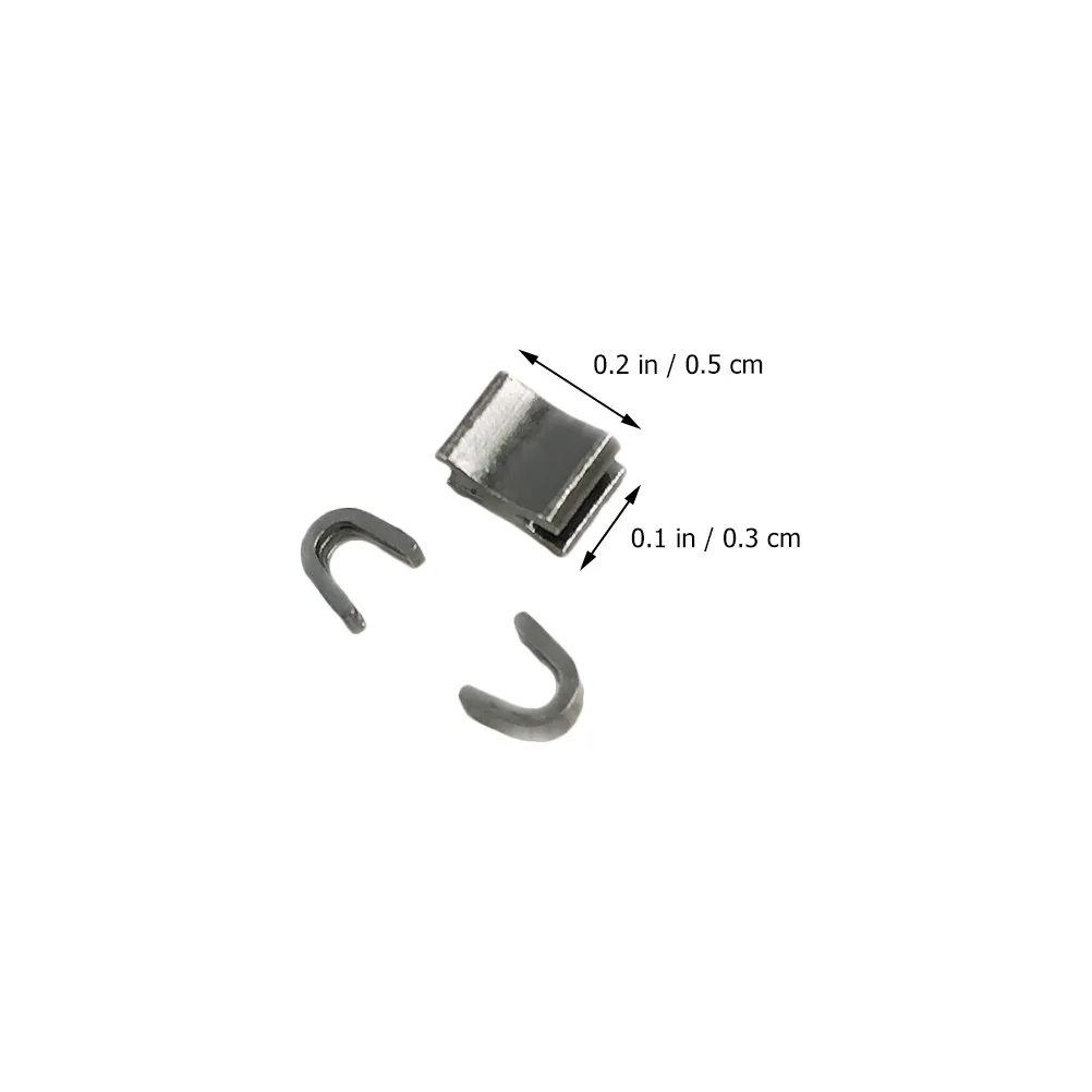24세트 범용 지퍼 헤드 슬라이더 리테이너 삽입 핀 스톱 세트 (지퍼 수리, 의류 수선, DIY 의류 재봉용)