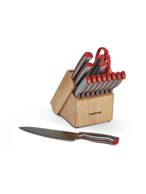 Farberware Professional 6-inch Ceramic Kitchen Chef Knife in Red