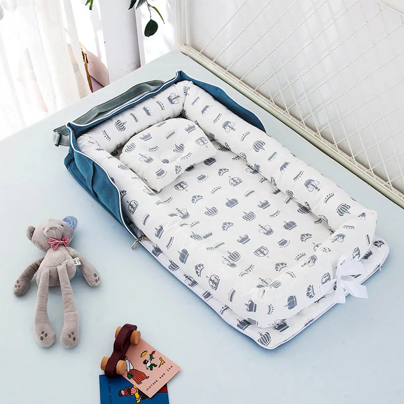 2026 New Portable Travel Baby Crib Infant Bed with Shoulder Bag Lightweight Baby Nest Bed Foldable Bassinet for Newborns S08ffa240246d46afb14bb84db247825ag