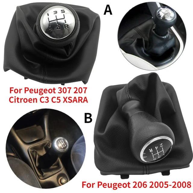 5-Gang-Schaltknauf Auto Schaltknauf Stift Hebel Stick Adapter für Citroen  C2 C3 C5 C4l Peugeot 206 306 307 308 406 605