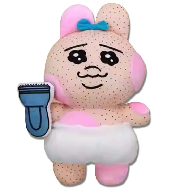 

New Cute Japan Anime Opanchu Usagi Pink Rabbit With Shaver Big Plush Stuffed Pillow Cushion Doll 30cm Kids Toys Gifts