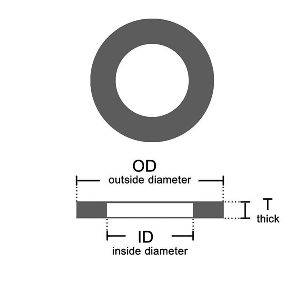Arandela plana de nailon de plástico, espaciador plano, anillo de junta de aislamiento para tornillo de 200-3mm, 10-0,5 piezas, M2, M2.5, M3, M4, M5, M8, M10, M12- M24 - Imagen 6